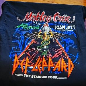 Cool 2022 MOTLEY CRUE DEF LEPPARD POISON JOAN JETT stadium show tour shirt